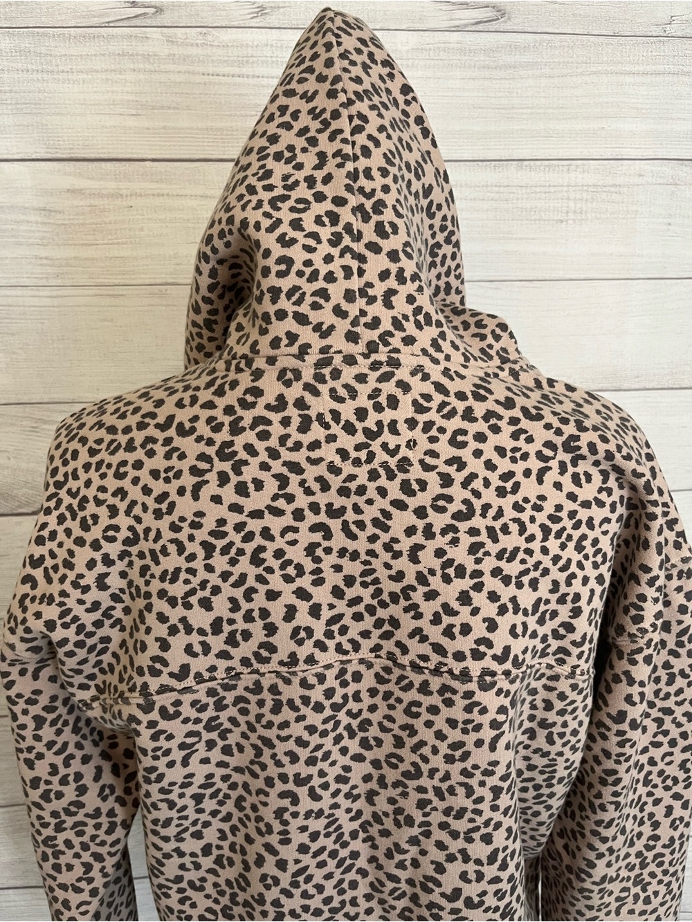 Abercrombie & Fitch | Leopard Print Pullover Cozy Hoodie Sweater - Picture 6 of 8